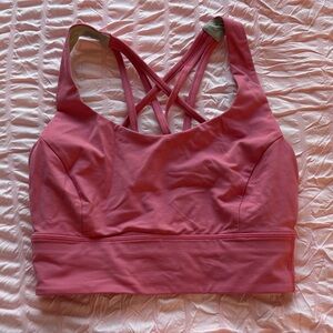 Pink lululemon longline bra